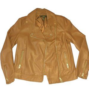 Faux leather brown jacket size S